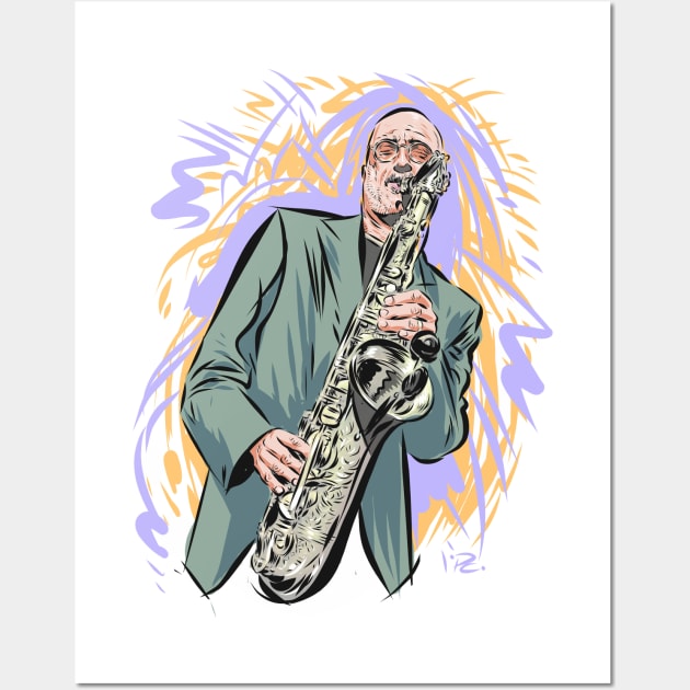 Michael Brecker - An illustration by Paul Cemmick Wall Art by PLAYDIGITAL2020